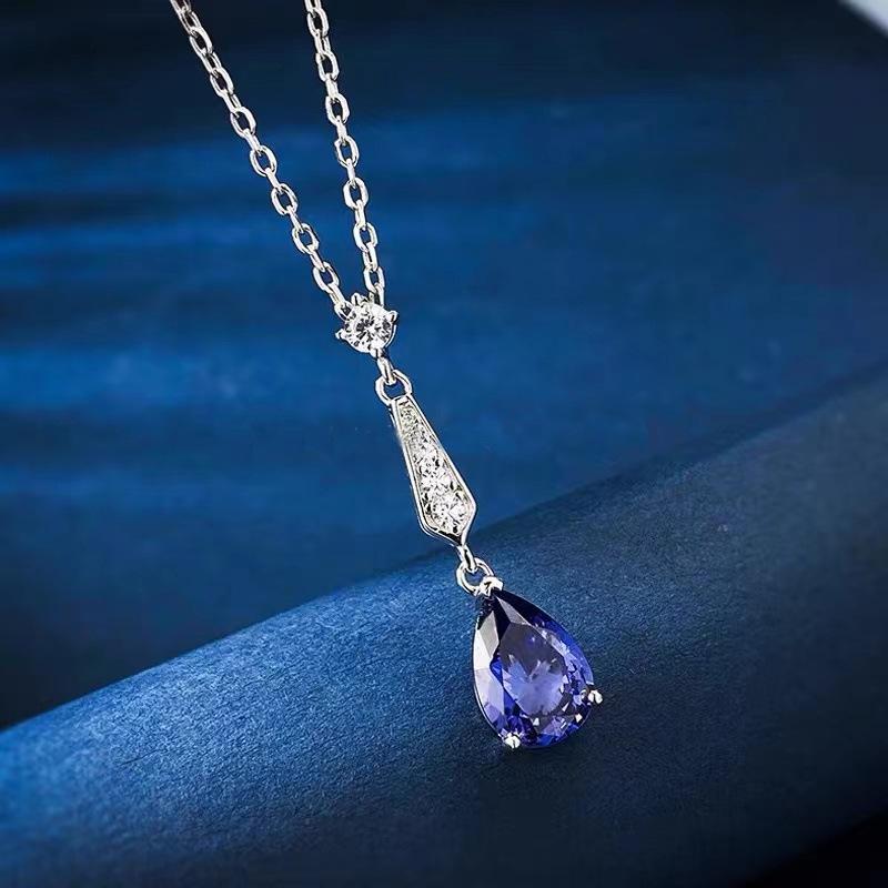 

Hui Zhi Yi 2023 Колье Капля с имитацией бриллианта из стерлингового серебра 925 пробы 925 Silver