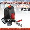 Small Air Compressor Pressure Switch Control Valve Regulator With Gauges Fittings Pneumatic Accessories Quick Response 240V NEW