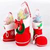 New Creative Christmas Flocking Boots Creative Santa Claus Candy Boot Fashion Xmas Festival Boots
