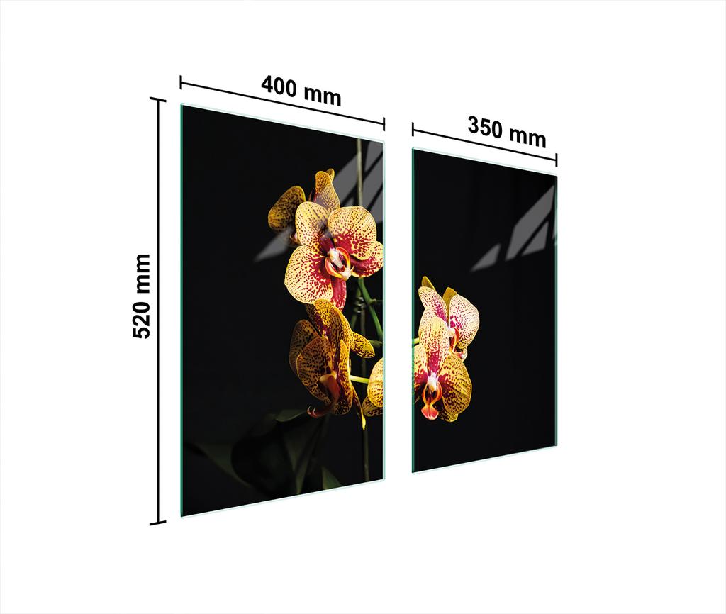 SZKLANA PŁYTA OCHRONNA NA KUCHENKĘ 75x52 ORCHIDEA