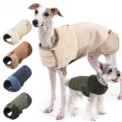 Haustierbedarf Herbst und Winter Lammfell Spleißen Baumwolljacke Mantel Warm Lässige Kleidung Hund Vierbeinige Kleidung
