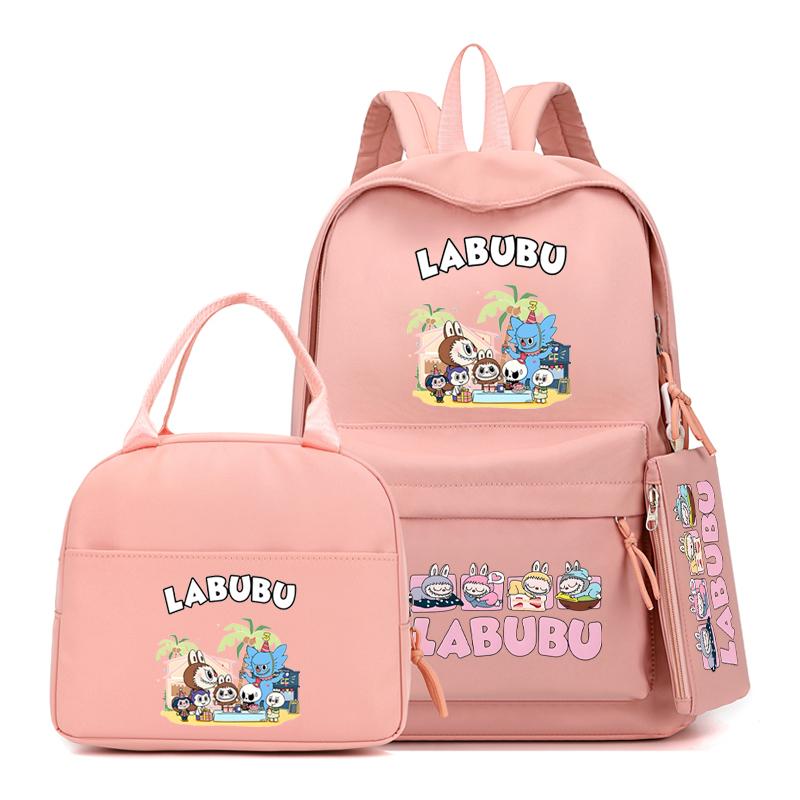 3Pcs/sst Cute Printed Backpackstudent Teenage Children Girl Boy Schoolbag Bookbag Men Women Large Capacity Waterproof Laptop Bag Mochila