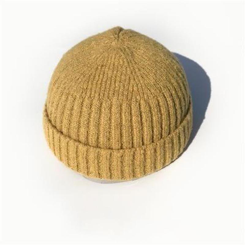 Unisex Strickmütze Vintage Hip Hop Einfarbig Gestrickte Mütze