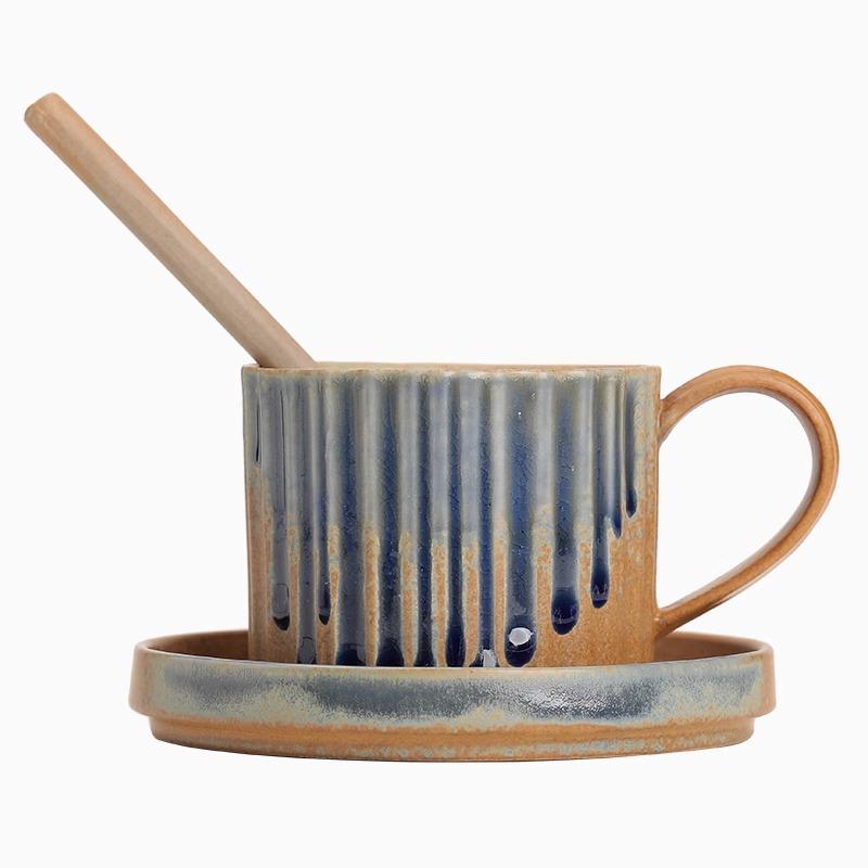 Простая керамическая кофейная чашка ретро набор кружек кофейная чашка японский подвесной ухо ins ветер взрыв 230ml