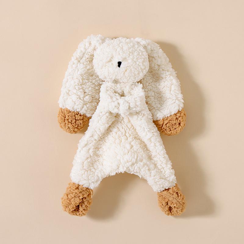 Pure Cotton Baby Comfort Toy: Rabbit Sleep Companion Crinkle Handkerchief
