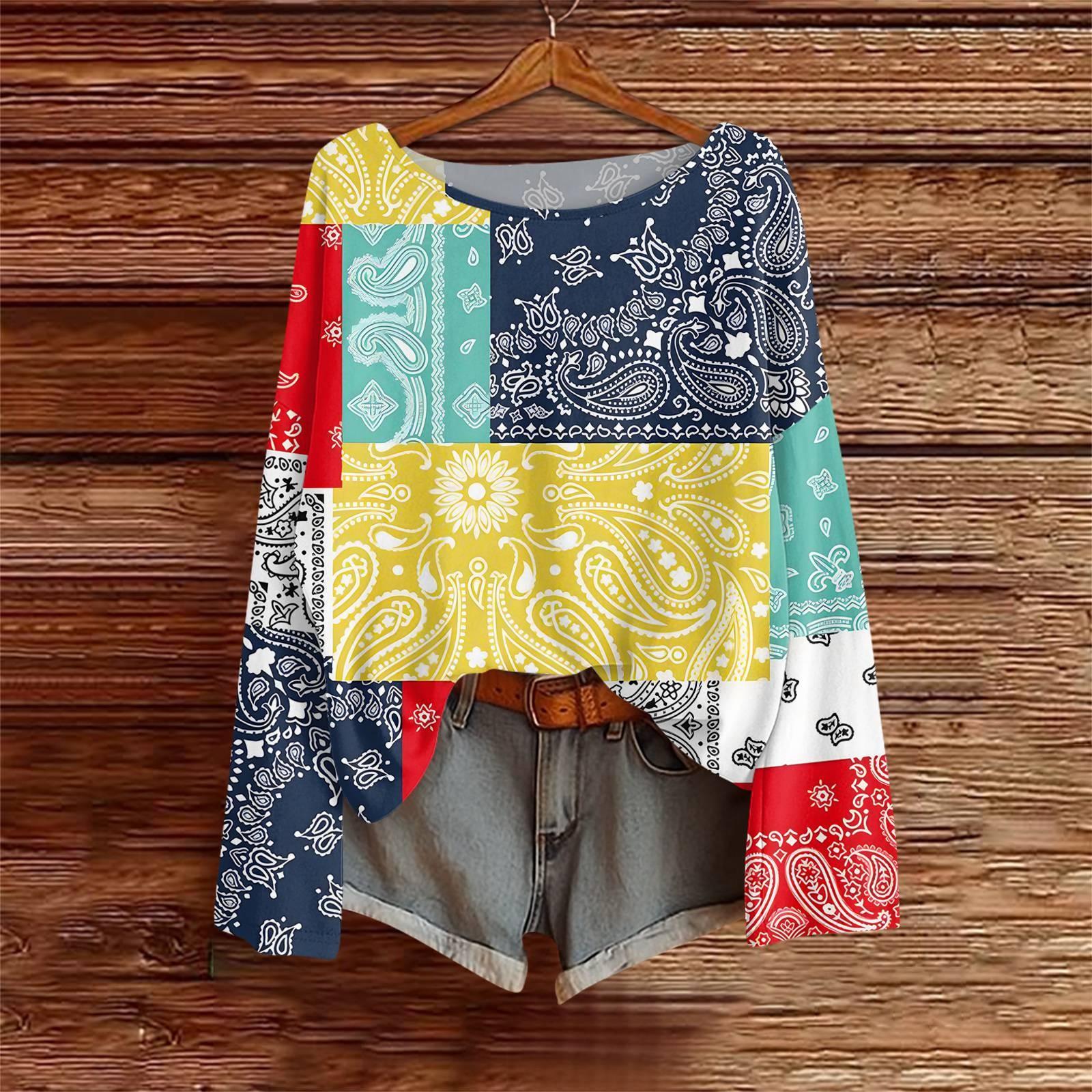 

Рубашки с длинным рукавом для женщин, футболки с принтом, блузки, повседневные базовые топы больших размеров, пуловеры XL жёлтый