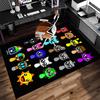 1pc Sprunki9 Print Area Rug - Soft, Washable Non-Slip Indoor Mat for Office Chairs, Living Room, Home Office Decorative Rug