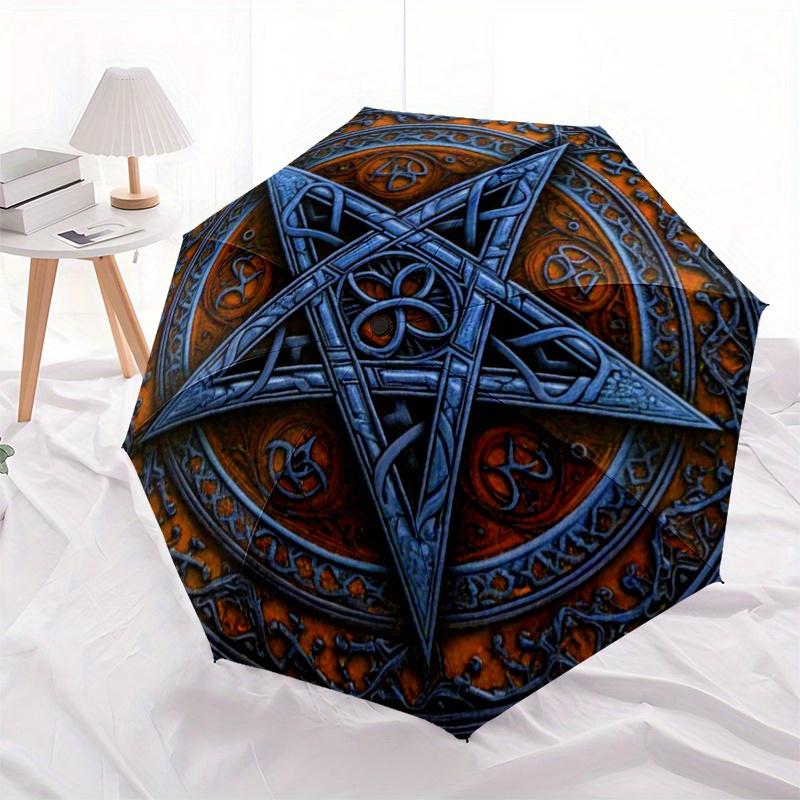 Enchanted Pentagram Wall Decor: Mystical Art for Your SpaceUmbrella, Portable 3-Fold Umbrella for Men & Women,Christmas Gift ES188