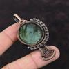 Labradorite Pendant Copper Wire Wrapped Pendant Copper Jewelry Birthstone Pendant Gemstone Pendant Wedding Gift Handmade Wire Wrap Jewelry