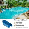 Rebower Pool Rückspülschlauch, 2 Zoll x 25 Fuß verstärkter flacher PVC-Abwasserschlauch für Poolfilter und Tauchpumpen, Inklusive 1 Klemme, Blau