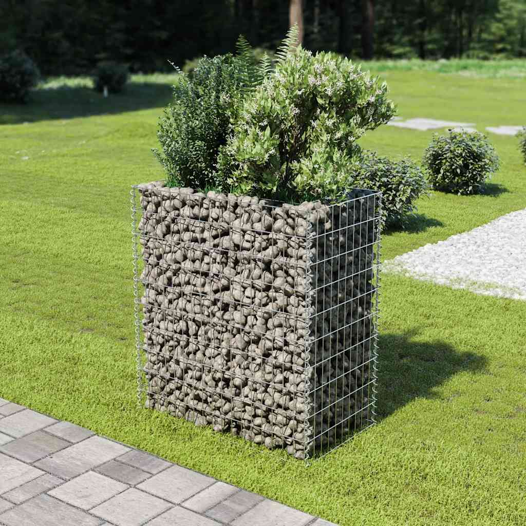 vidaXL Gabionen-Hochbeet Verzinkter Stahl 90×50×100 cm