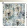 1PC Seamless Dandelion Shower Curtain, Space-Themed with Golden Dandelions & Stars, for Bathroom or Bathtub Decor