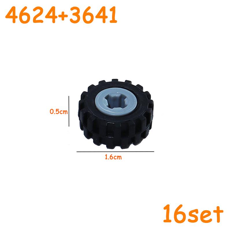 Technical Tire Wheel Car Truck Wheels Hub Block Bricks MOC Motorcycle Tyre Rim Brick Playset 56145 44309 86652 32019 15038 23798