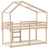 Bunk Bed with Canopy 80x200 cm Solid Pine Wood