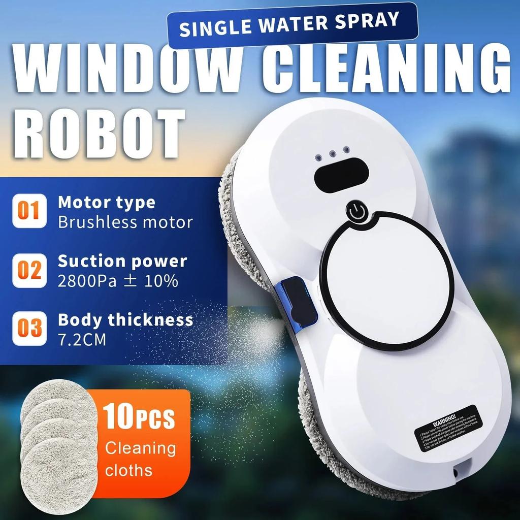 Window Cleaning Robot With Water Spray Automatic Cleaning Machine For Window Glsass Cleaner With Remote Control Window Washing C