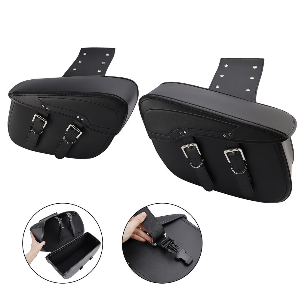 Tail Bag Side Saddlebag Tail Bag Luggage Pouch Storage Black 42L For Motorbike