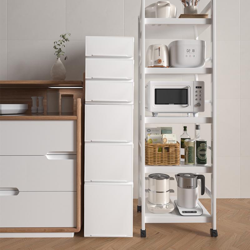 Verdickter Spalt-Aufbewahrungsschrank Mehrschichtiger Snack-Ständer Schubladen-Organizer für Kinderzimmer für Kleidung