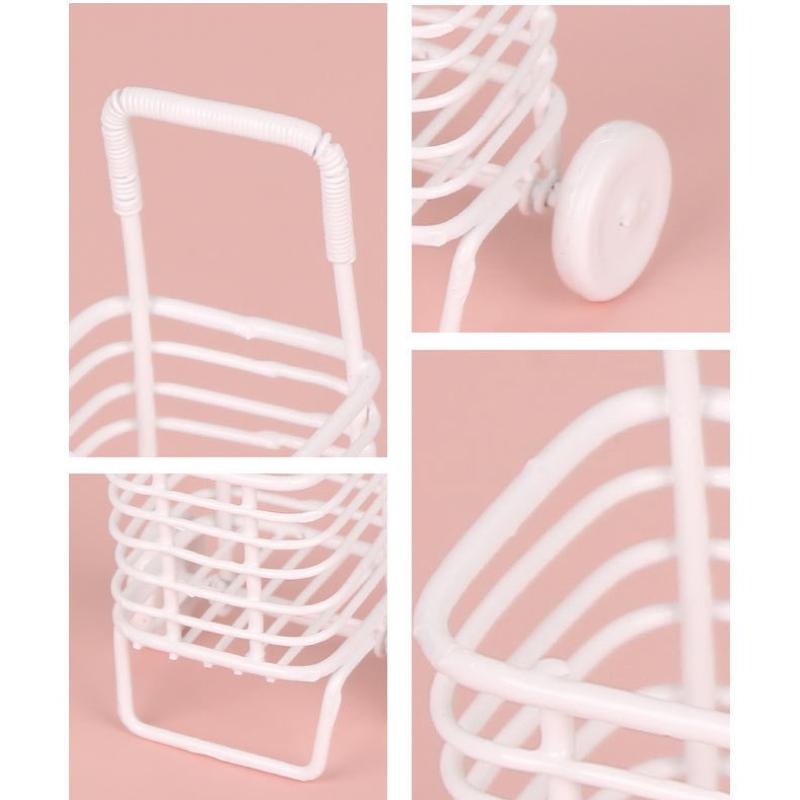 1 Stück Puppenhauszubehör Ins Niedlich Simulation Handgezogener Wagen Einkaufswagen Spielzeug Kreativ Kawaii Desktop Dekoration Geschenk