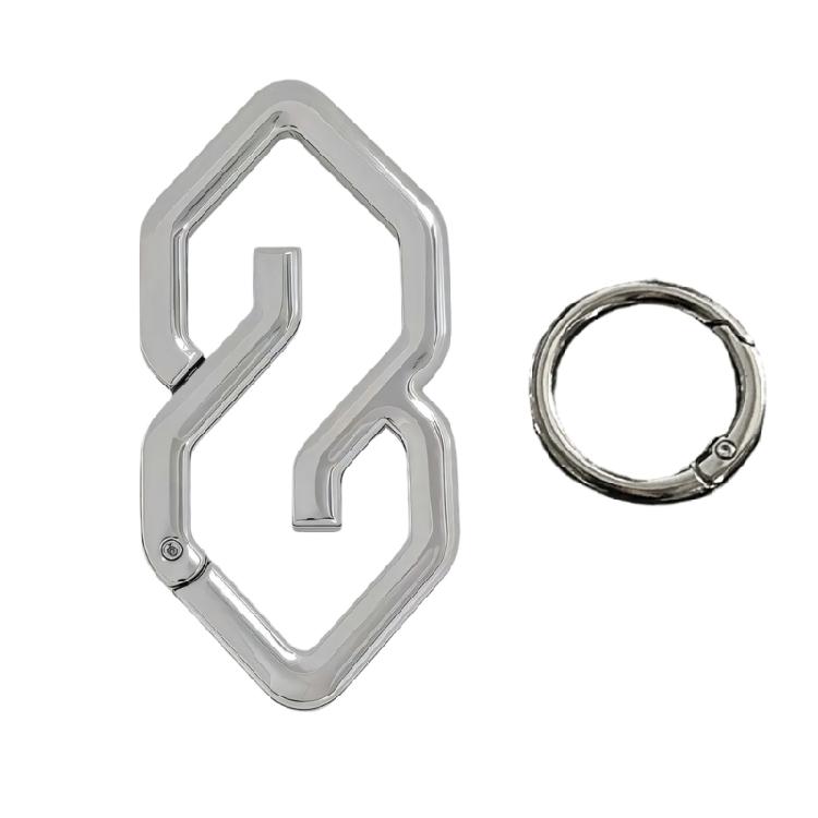 

Zinc Alloy Geometric Keychain Crafted Durability Spring Clasp Multipurpose Use Perfect for Base or Gift Item Choice