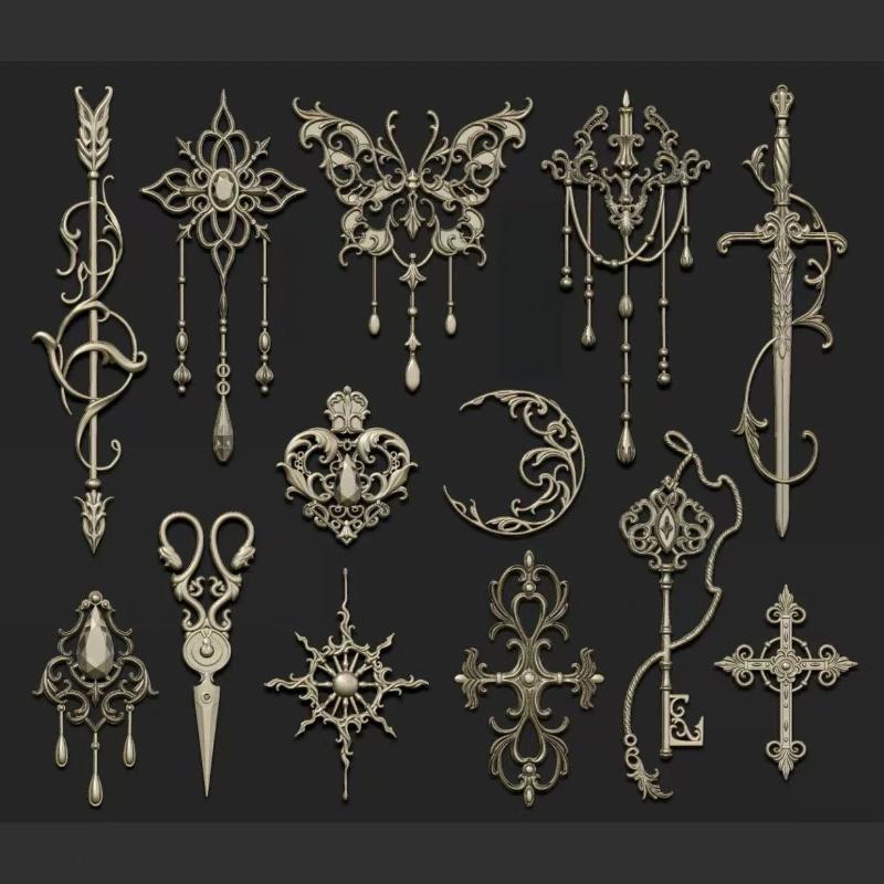 1 Pcs European Retro Style 3D Relief Silicone Mold,Transparent Flowers Bow Tie Nail Art Silicone Carving Mold Mould Template