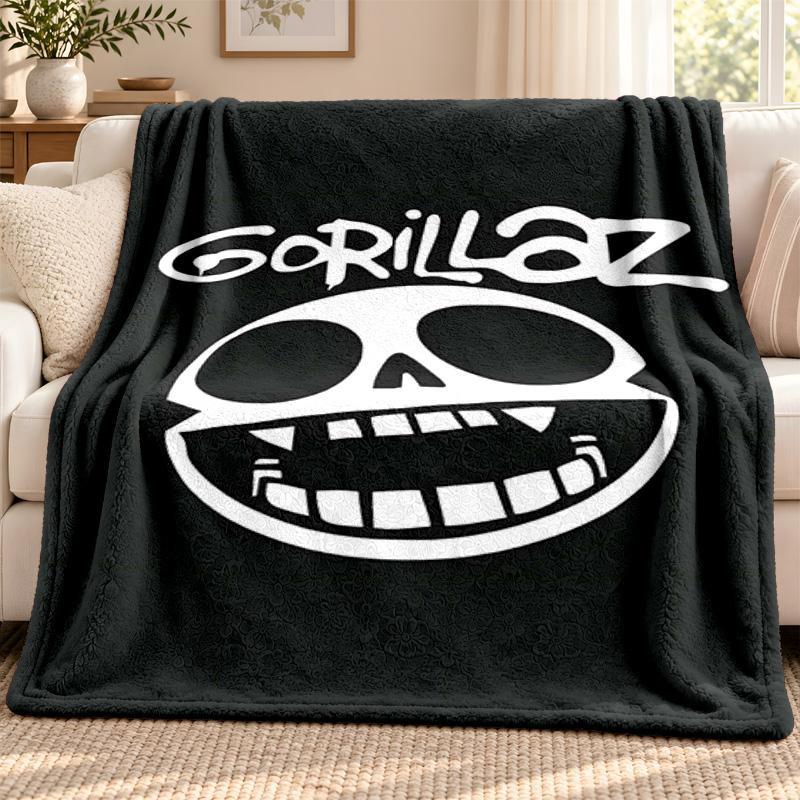 Gorillaz blanket Flannel Blanket Soft Cozy Plush Throw for Sofa Bed Lightweight Home Decoration Outdoor camping