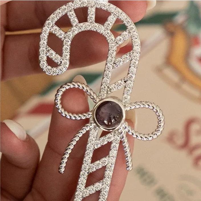 Best-Selling Custom Nano Photo Pendant - Christmas & Thanksgiving Candy Cane Design