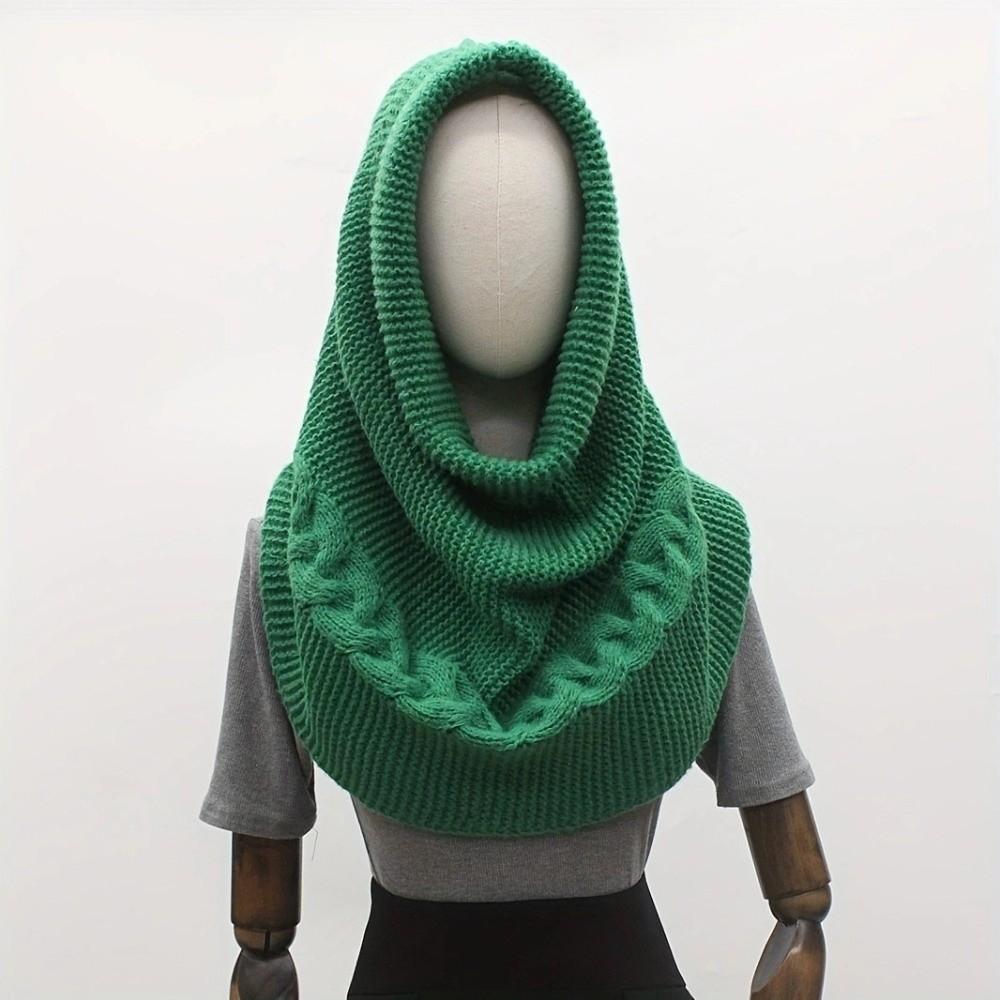2-in-1 Neck Warmer Knit Neck Cover Chic Turtleneck Loop Scarf Commute