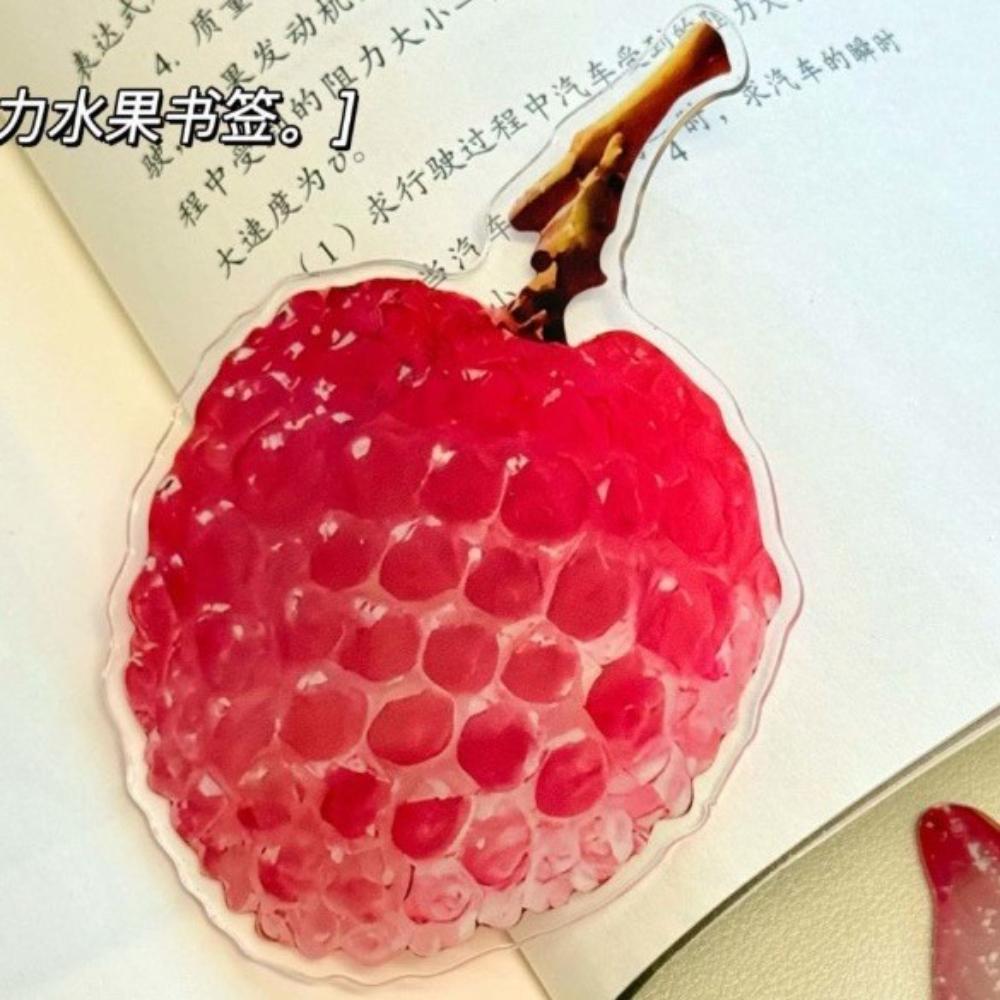Ins Fruit Slice Bookmark Simulation Apple Lemom Cute Bookmark Reading Book Page Holder Student Gift Book Page Tag School Supplie