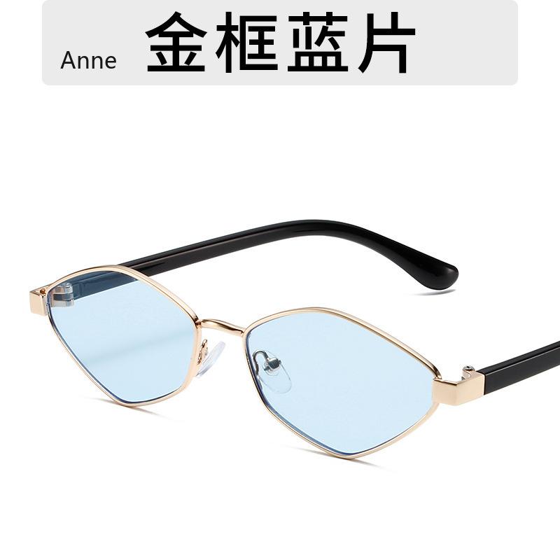 Fashion Irregular Polygon Cat Eye Sunglasses Women Retro Clear Ocean Lens Shades UV400 Trending Men Small Sun Glasses Gafas