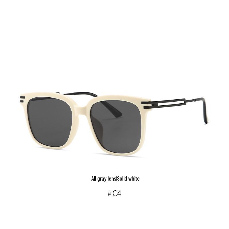 Women's Retro Square Acetate Sunglasses: Large Frame, High-End Feel, Face Slimming, Sunshade & Driving-Specific.