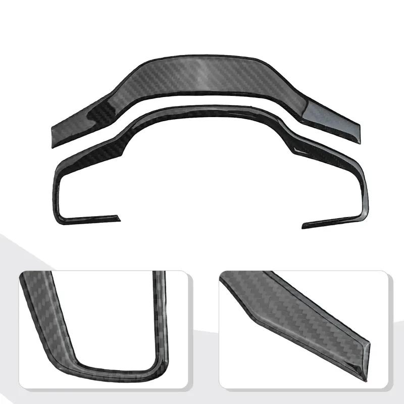 Carbon Fiber Color Steering Wheel Cover Trim For Jaguar F-TYPE 2013- Interior Decoration Steering Wheel Styling