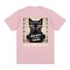 Mugshot for Cat Lover Cat Mom Cat Dad Graphic Tee Shirt Unisex Women Short Sleeve Cotton T Shirts Fashion Gothic T-shirt Streetwear