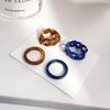 Jelly Color Chain Ring: Trendy Acrylic Resin Design