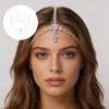 Bohemian Styles Rhinestones Forehead Chain Featuring Grids Designs For Music Festivals And Travel