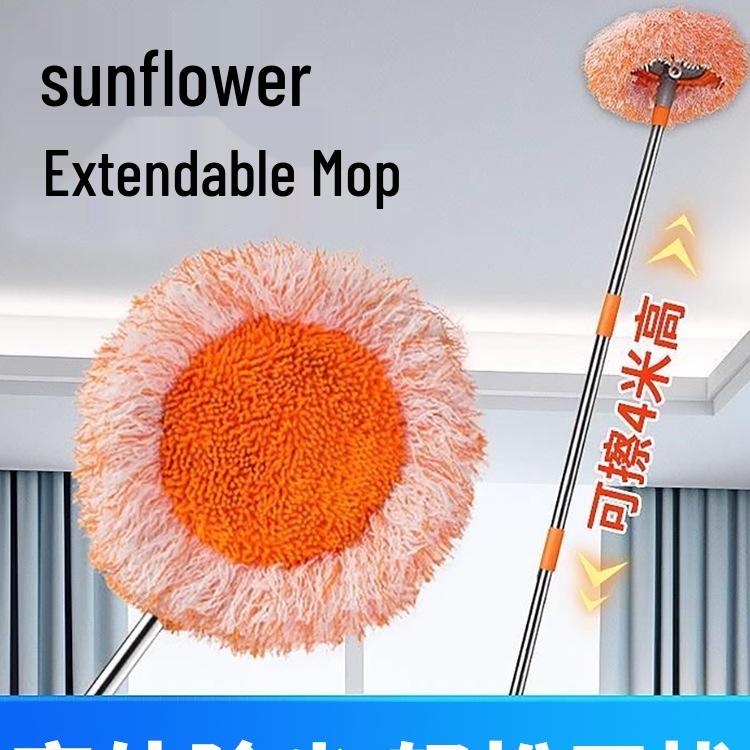 2025 Sunflower Telescopic Mop: Multifunctional Cleaning for Walls and Ceilings