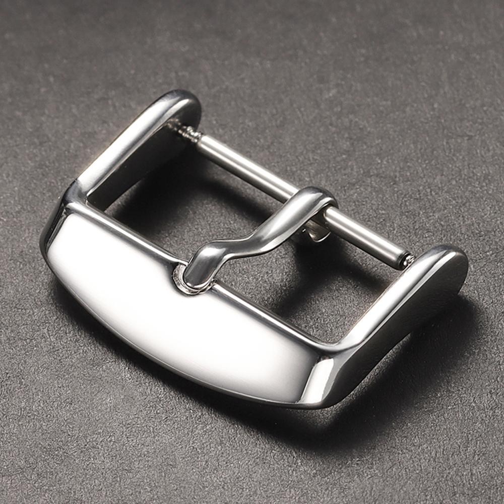 Fibbia in Acciaio Inossidabile per Cinturino in Pelle 12mm 14mm 16mm 18mm 20mm 22mm 24mm Bottone Metallico Chiusura a Perno Accessori per Orologi