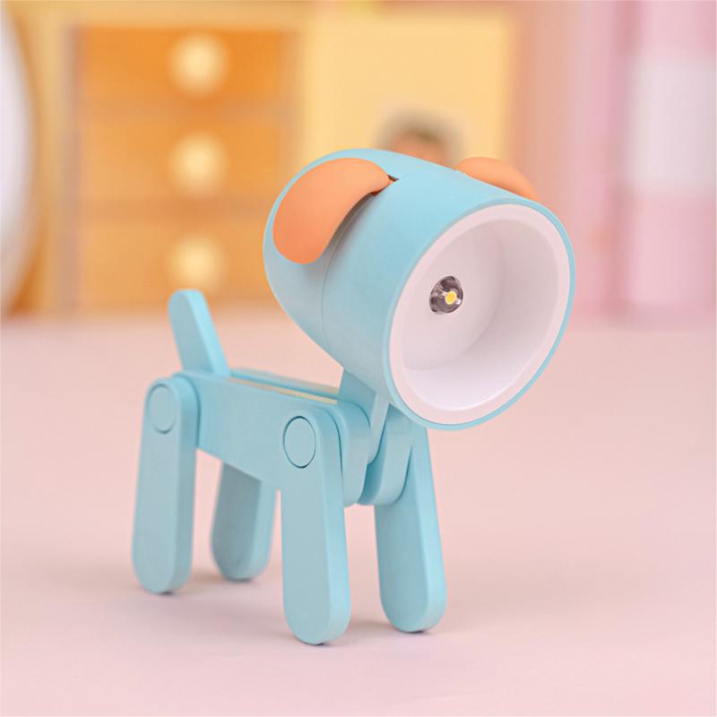 Mini Led Night Light Cartoon Cute Dog Deer Shape Table Lamp Ornaments Desktop Mobile Phone Bracket