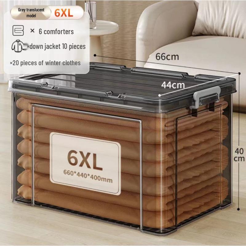 Transparent Large Capacity Storage Box for Clothes, Toys, Snacks