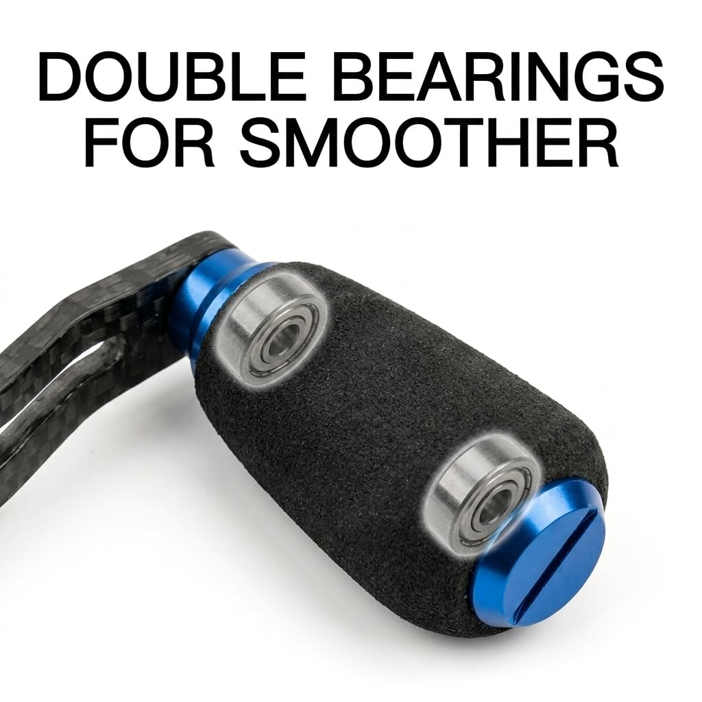 Custom carbon 96mm shaft approximately 30g 4 for baitcasting includes knobs and M8 center nuts on both compatible with Abu and Shimano handle,