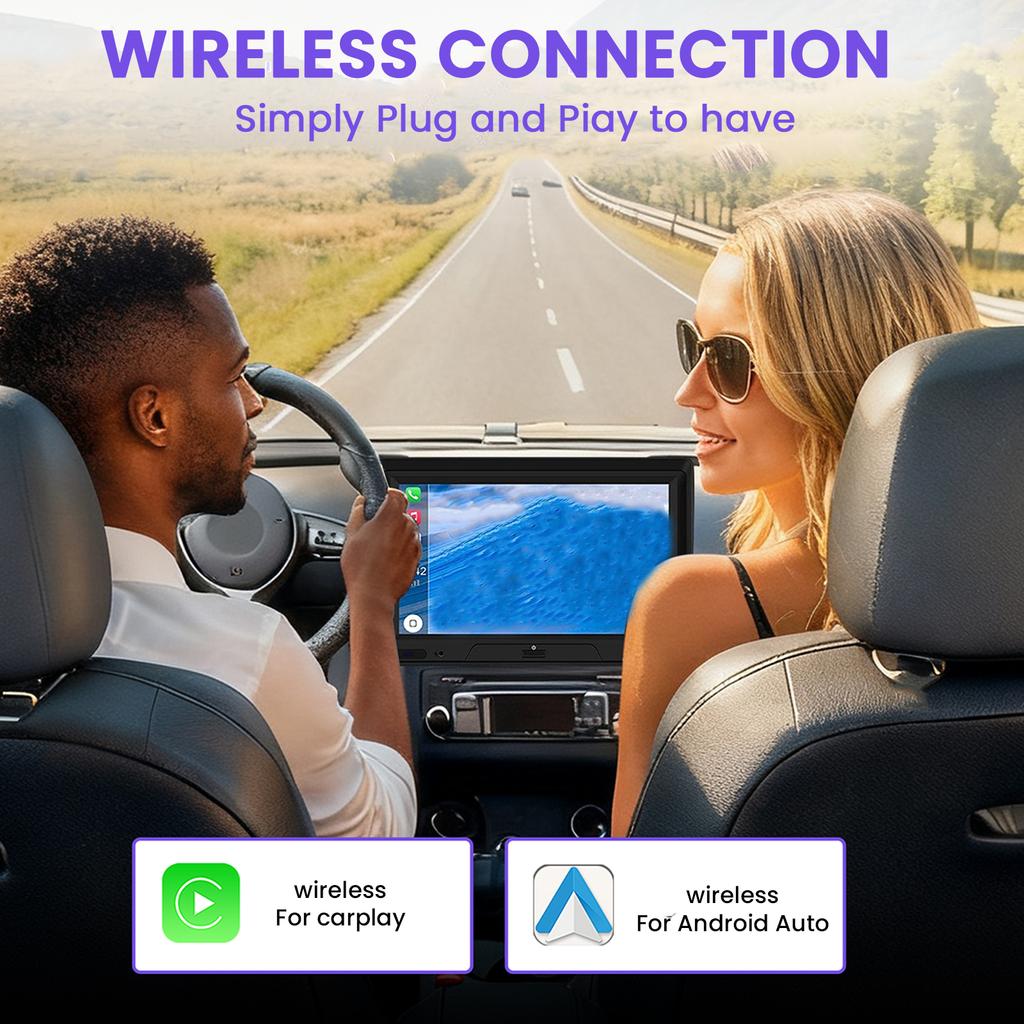 BT 5.3 2-in-1 Wireless CarPlay Android Auto Adapter Converts Wired To Wireless Wireless CarPlay Adapter for Universal phone