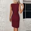 Women's Fashion Summer Color Dress Casual Beach Dress Slim Holiday Dress