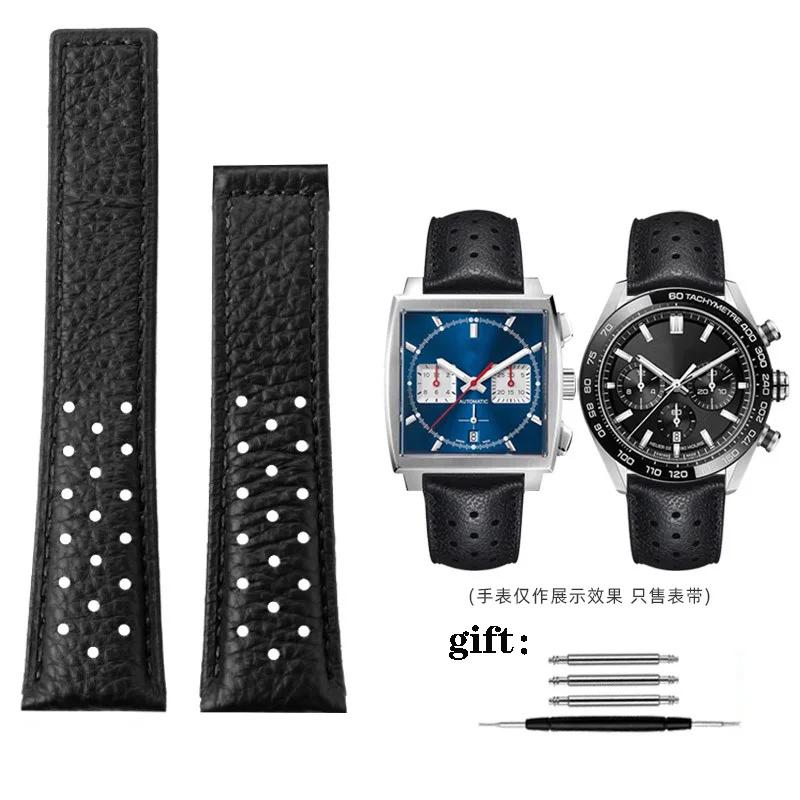 

Ремешок из натуральной кожи для часов Heuer Monaco CAW211M 211P CAW211R 211T, дышащий браслет из мягкой воловьей кожи, 22 мм 22mm