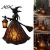 Witch Light Table Centerpiece Halloween Lamp Decoration, Gothic Holding Lantern Light, Spooky Night for Holiday Party Tabletop