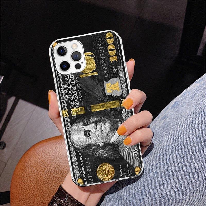 Banknote Dollar Cash Money Phnoe Case for Iphone 17 Air 16 11 12 13 Mini 14 Plus 15 Pro Max 7 8E SE 2020 16ProMax Phone Cover Co