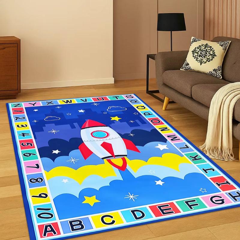 Children Digital Games Hopscotch Carpet Rug for Living Room Sofa Home Bedroom Doormat Kitchen Decor,Kid Play Non-slip Area Rug