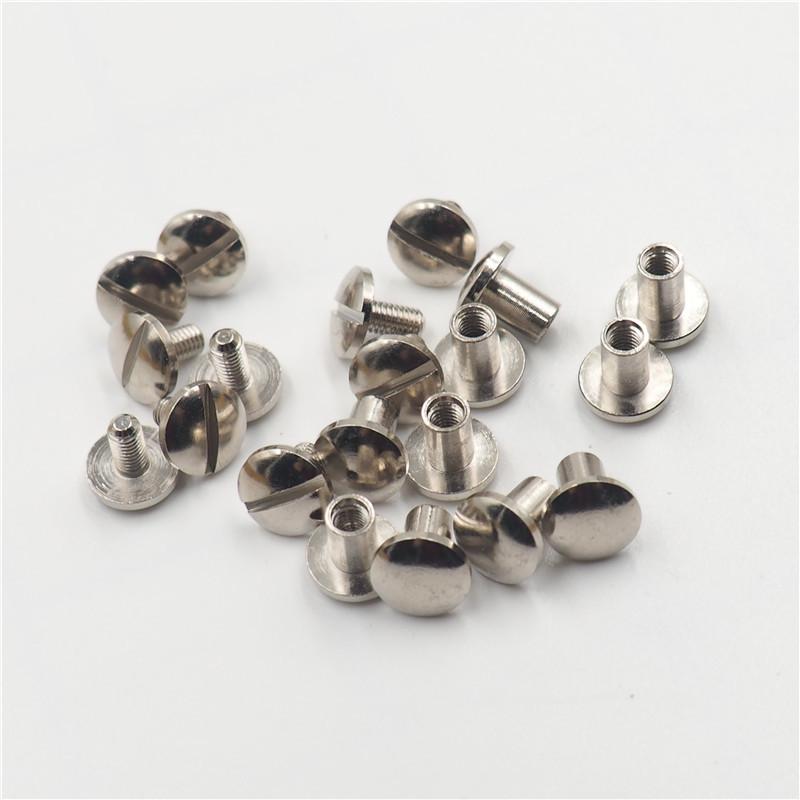 Electroplated Copper-Silver I-Head & Stainless Curved Head Screws for Leather Goods