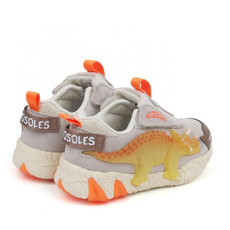  Tobox  Dinosols Tricera 3d Velcro Beige Dnkcd3tstk11bei