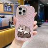 Phone Case: 2D Flat Design Suitable for iPhone 18 17 16 15 14 13 Pro Protective Case, Couple Style, Stacked Two Cats, Christmas and Halloween Gifts