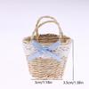1/12 Dollhouse Cute Mini Rattan Hand Basket Model Dollhouse Kitchen Accessories Dolls House Decoration Toy Pretend Play Toys