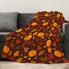 Coperta autunnale per il Ringraziamento, con stampa in flanella a foglia d'acero e zucca, super morbida e accogliente, perfetta come regalo per lei